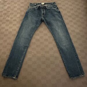 TODD SNYDER SLIM SELVEDGE JEANS MID-BLUE WASH 32W X 34L